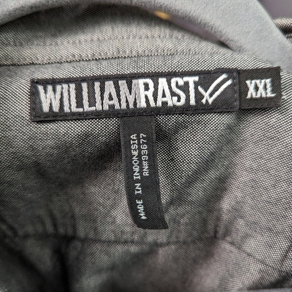 William Rast Men's Heathered Grey Button Down Sz XXL - Picture 9 of 11